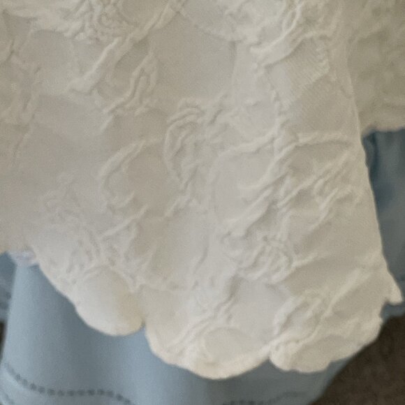 Vintage Quilted Bed Cover Coverlet Full/Queen Ivory Scalloped Edge Cottagecore - Picture 7 of 11